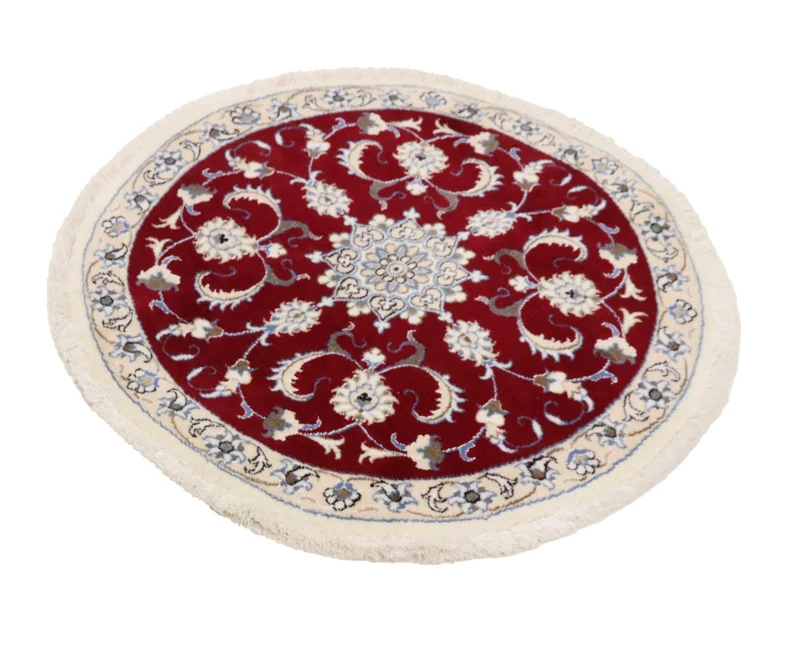 Quadratischer Perser - Nain - 100 x 100 cm - dunkelrot