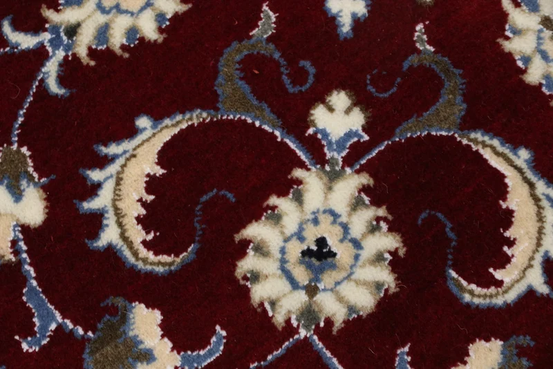Quadratischer Perser - Nain - 100 x 100 cm - dunkelrot