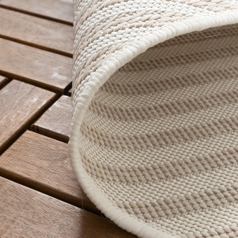Outdoor Teppich - Capri Lines Beige Creme