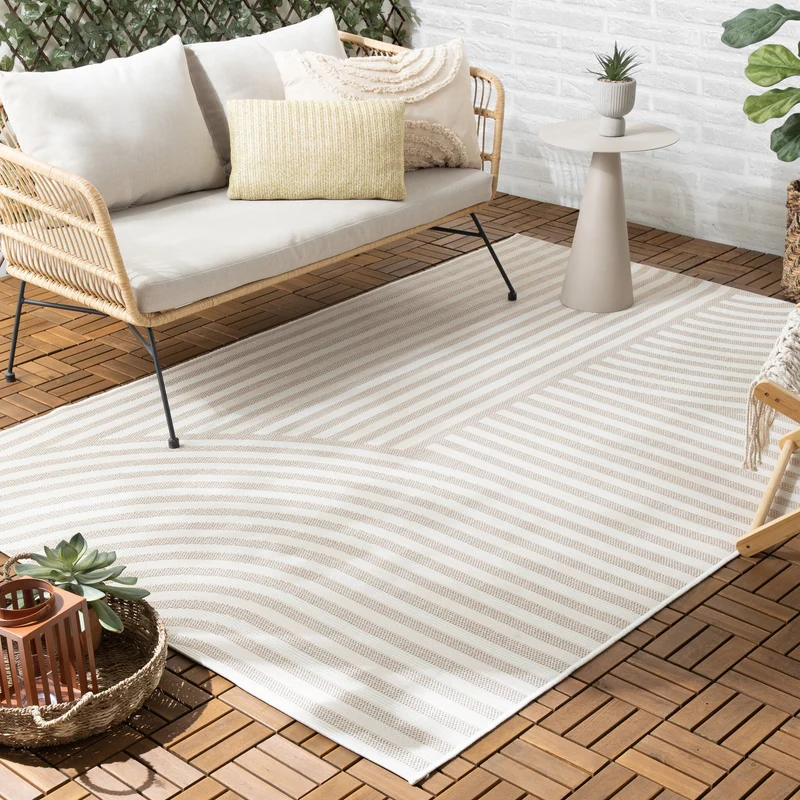 Outdoor Teppich - Capri Curves Beige Creme