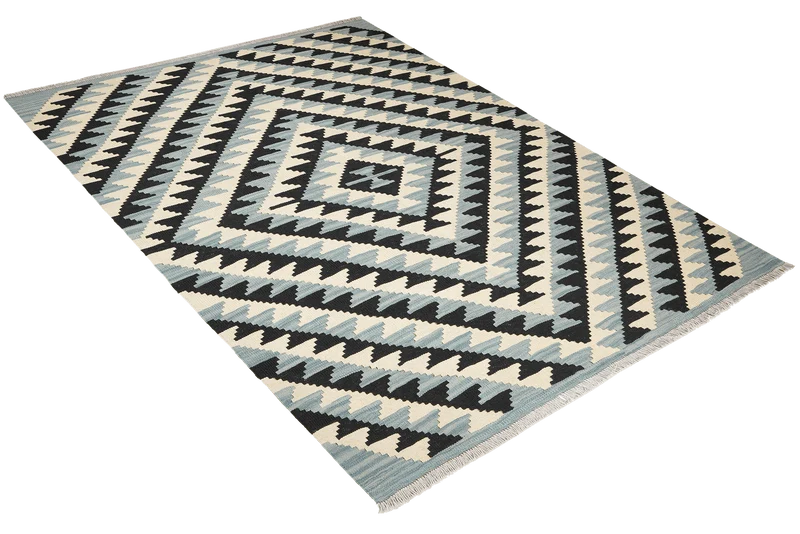 Kelim Gashgai · Handgewebt – Beige, 198x160 cm