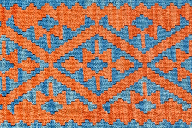 Kelim Gashgai · Handgewebt – Orange, 127x89 cm