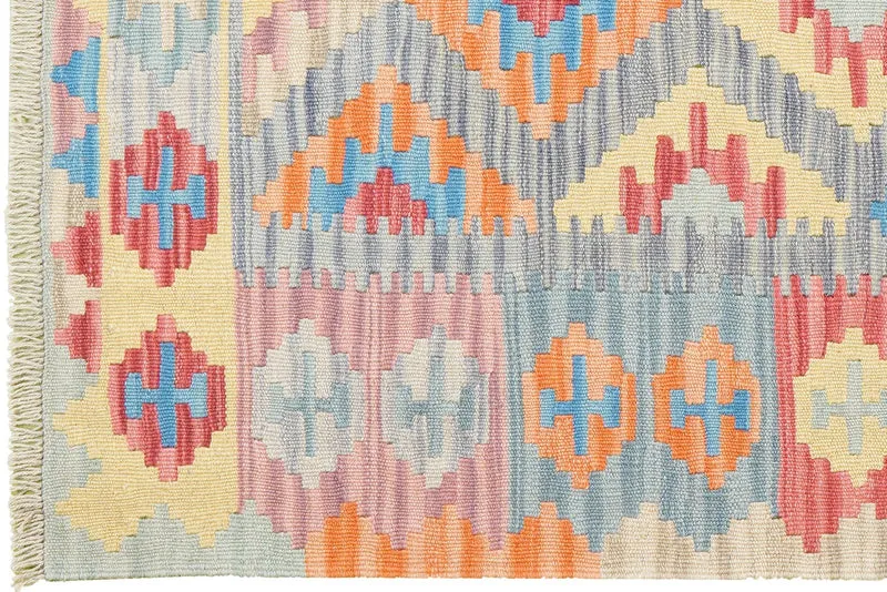 Kelim Gashgai · Handgewebt – Grau, 148x100 cm