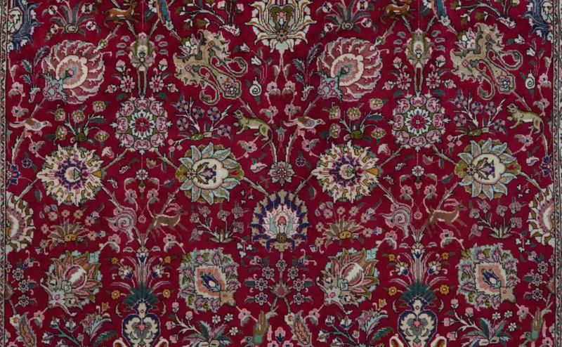 Tabriz · Handgeknüpft – Rot, 404x292 cm