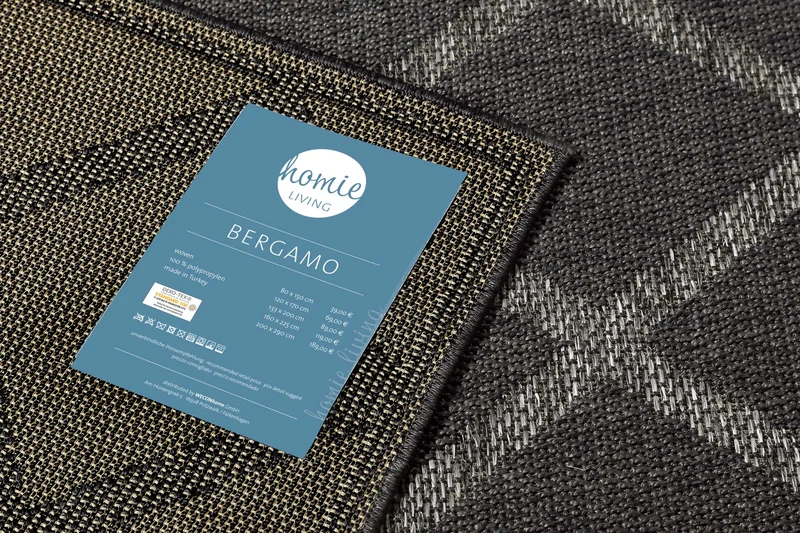 Outdoor Teppich Grau Blau "Bergamo" Homie Living