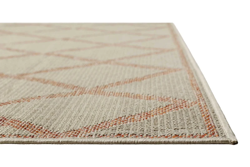 Outdoor Teppich Beige Rot "Bergamo" Homie Living