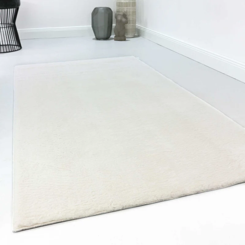 Kunstfell Teppich Creme Beige soft & weich "Villa Rosso" Homie Living