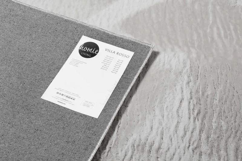 Kunstfell Teppich Hellgrau soft & weich "Villa Rosso" Homie Living