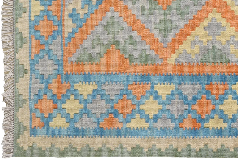Kelim Gashgai · Handgewebt – Orange, 141x107 cm