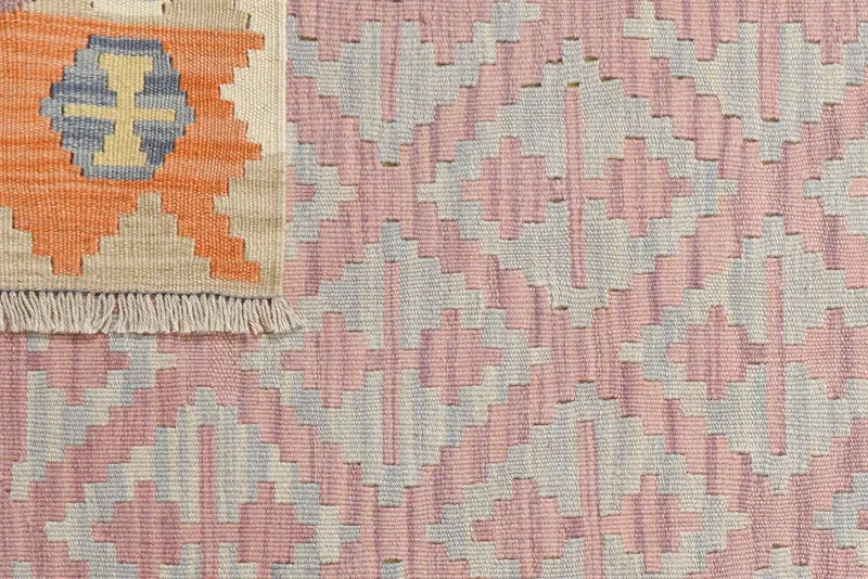 Kelim Gashgai · Handgewebt – Grau, 140x104 cm