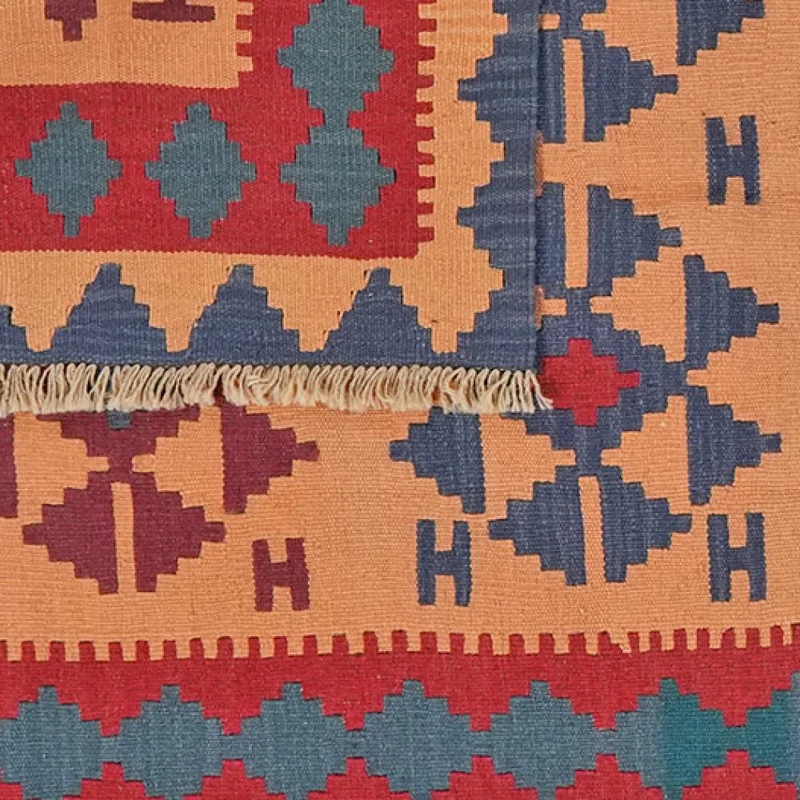 Kelim Gashgai · Handgewebt – Beige, 189x122 cm