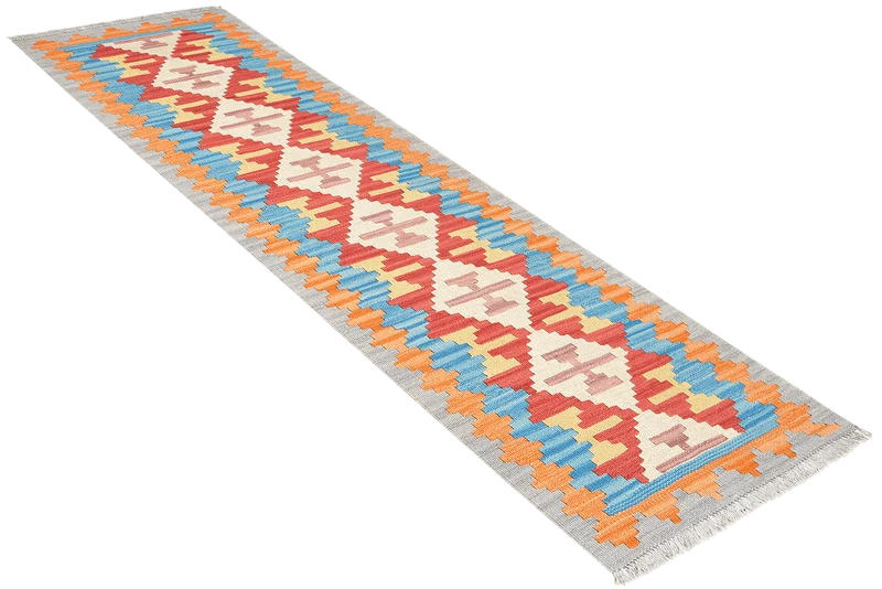 Kelim Gashgai · Handgewebt – Bunt, 189x59 cm