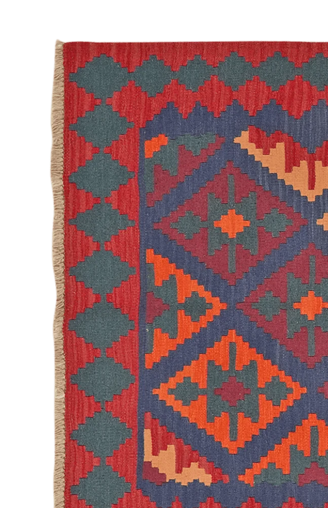 Kelim Gashgai · Handgewebt – Blau, 184x122 cm