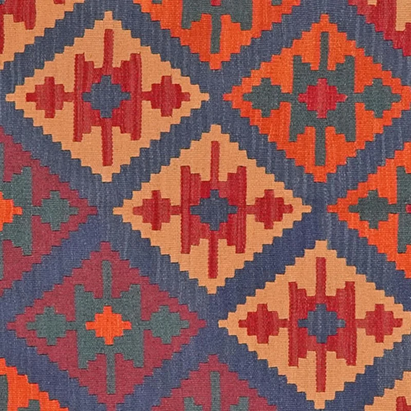 Kelim Gashgai · Handgewebt – Blau, 184x122 cm