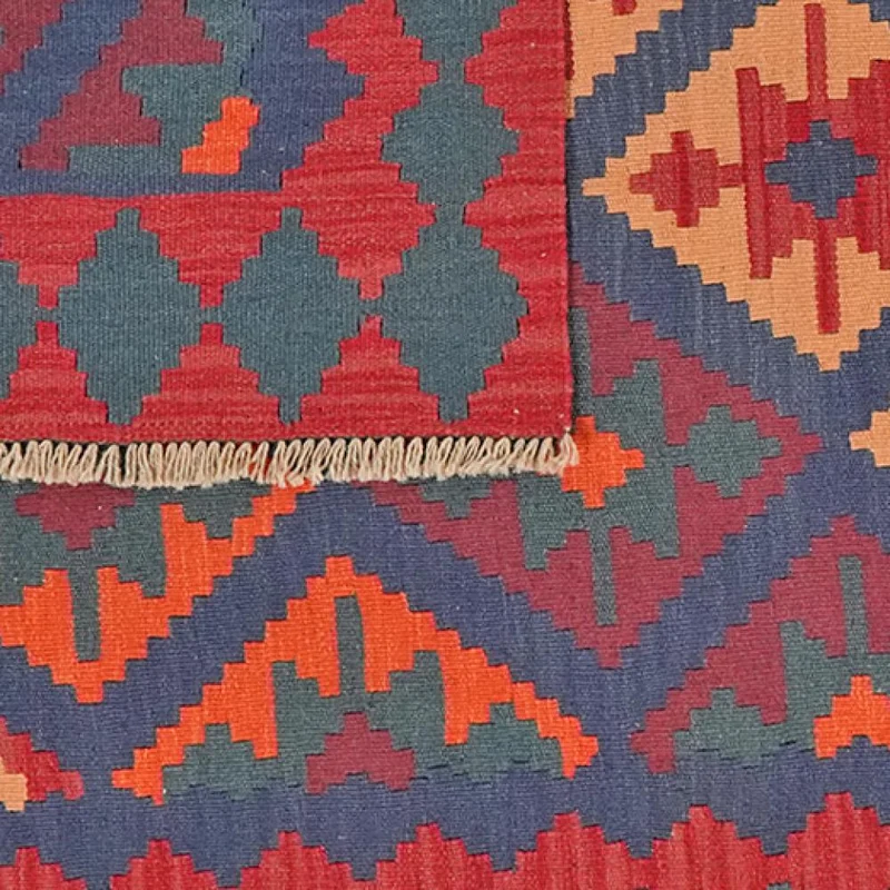 Kelim Gashgai · Handgewebt – Blau, 184x122 cm
