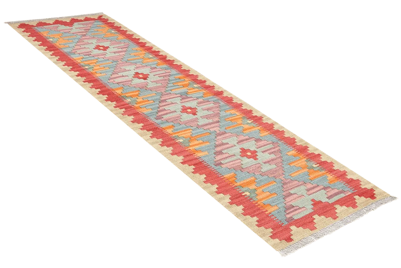 Kelim Gashgai · Handgewebt – Bunt, 190x56 cm
