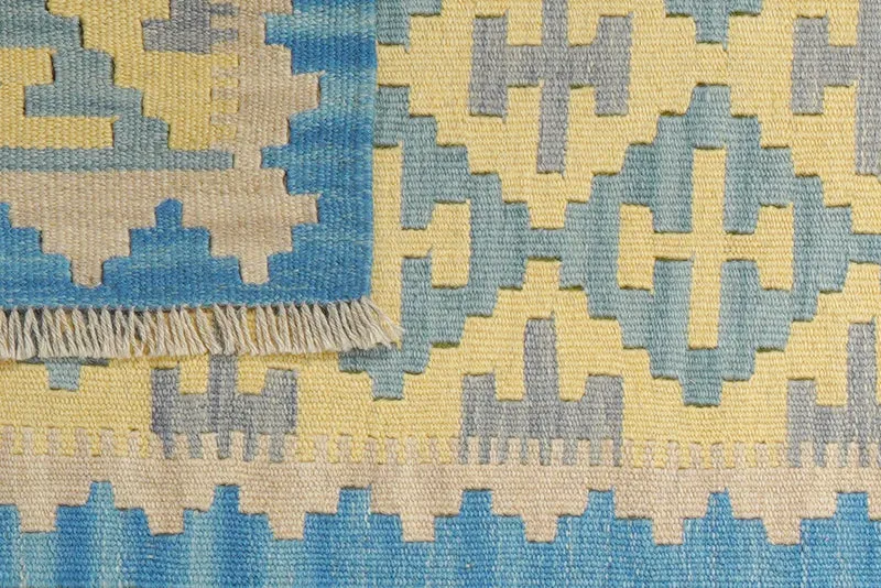 Kelim Gashgai · Handgewebt – Beige, 247x62 cm