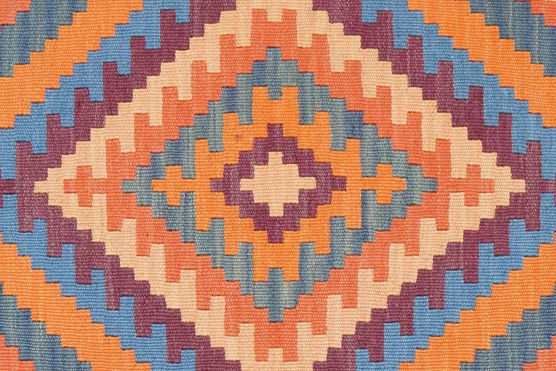 Kelim Gashgai · Handgewebt – Blau, 123x84 cm