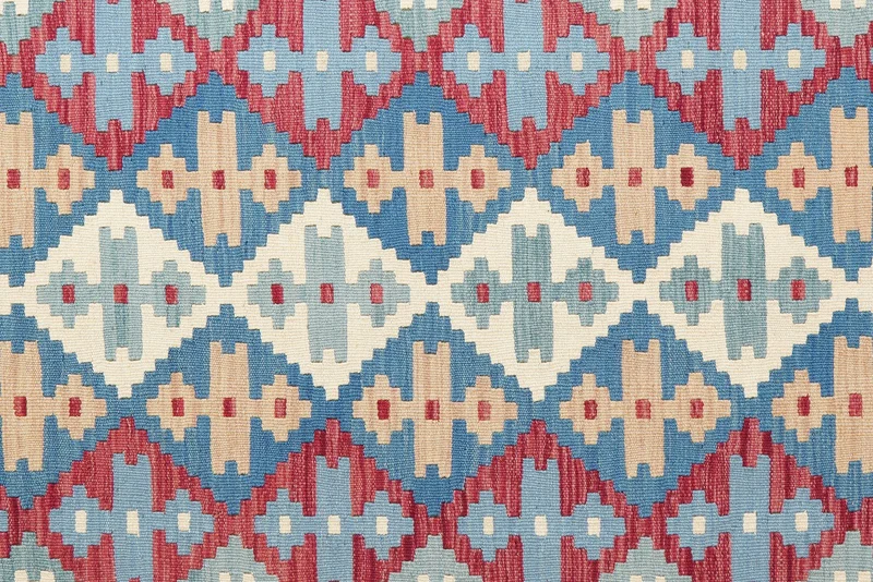 Kelim Gashgai · Handgewebt – Blau, 197x156 cm