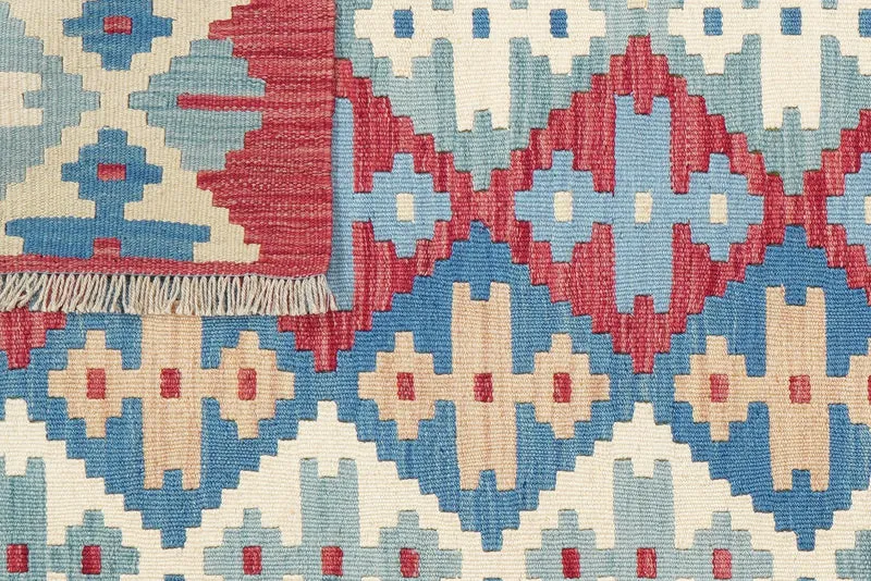 Kelim Gashgai · Handgewebt – Blau, 197x156 cm