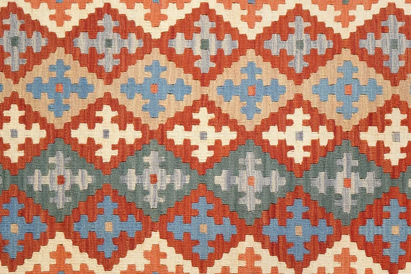 Kelim Gashgai · Handgewebt – Bunt, 176x128 cm