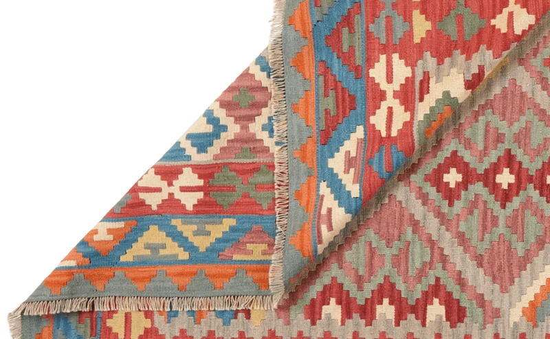 Kelim Gashgai · Handgewebt – Beige, 353x260 cm
