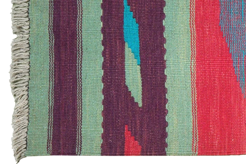 Kelim Gashgai · Handgewebt – Bunt, 215x65 cm
