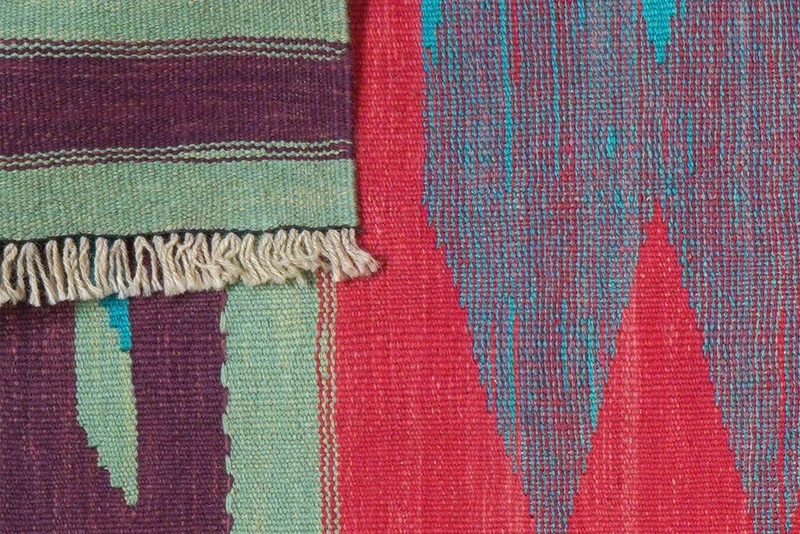 Kelim Gashgai · Handgewebt – Bunt, 215x65 cm