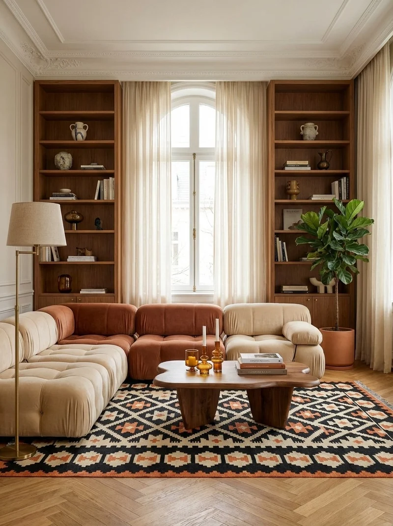 Kelim Gashgai · Handgewebt – Beige, 240x173 cm