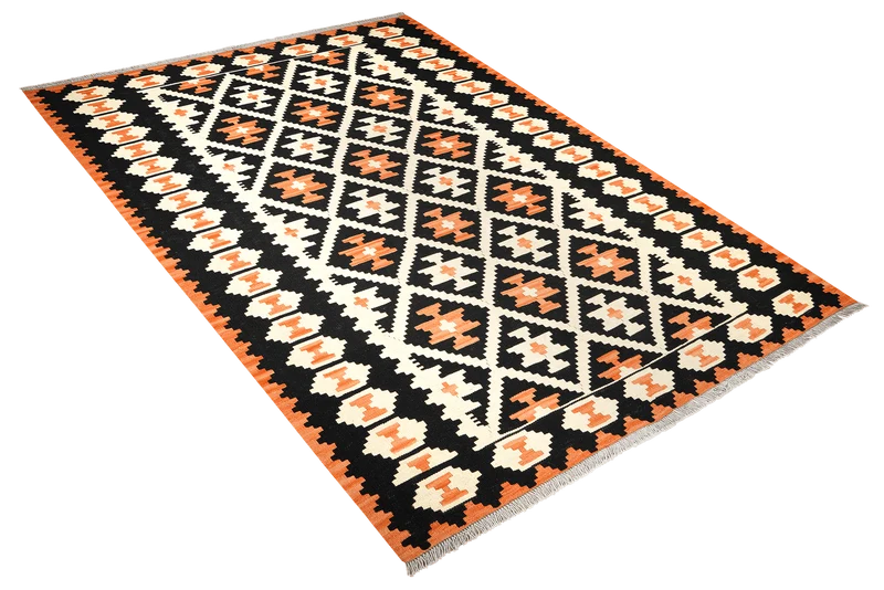 Kelim Gashgai · Handgewebt – Beige, 240x173 cm