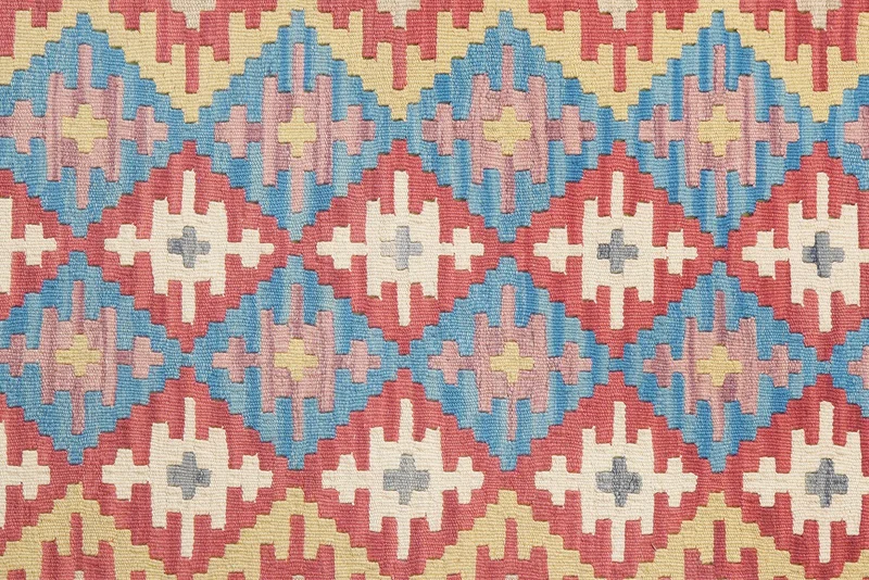 Kelim Gashgai · Handgewebt – Blau, 234x167 cm
