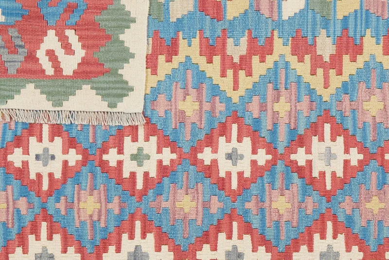 Kelim Gashgai · Handgewebt – Blau, 234x167 cm