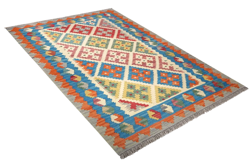Kelim Gashgai · Handgewebt – Beige, 179x126 cm