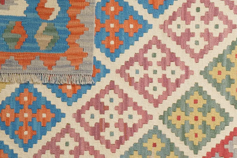 Kelim Gashgai · Handgewebt – Beige, 179x126 cm