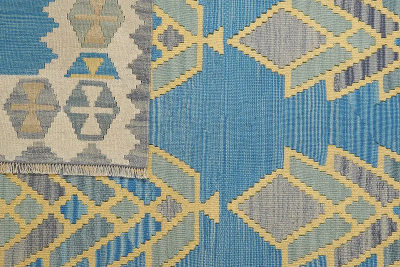 Kelim Gashgai · Handgewebt – Blau, 238x171 cm