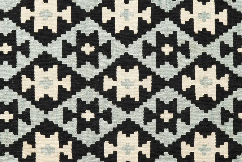 Kelim Gashgai · Handgewebt – Schwarz, 301x203 cm