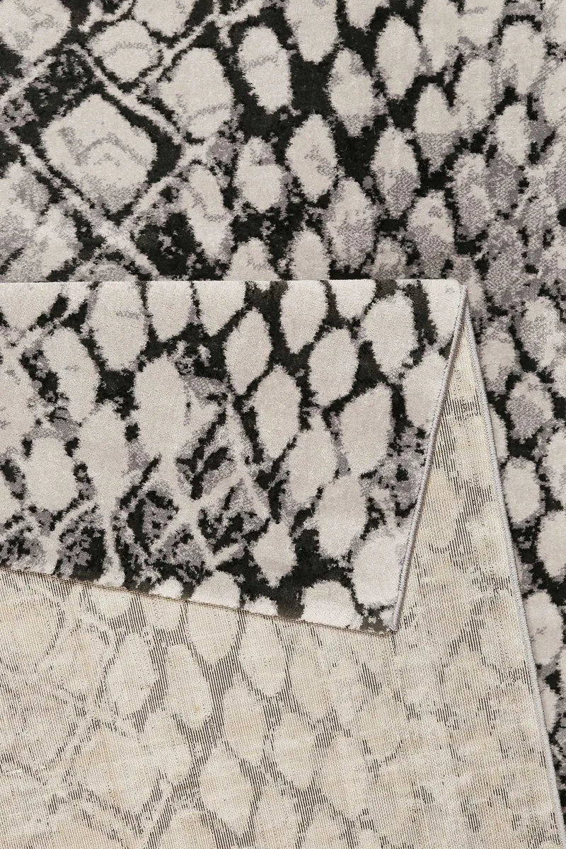 Teppich Grau Silber Kurzflor "Snake" WECONhome