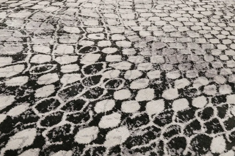 Teppich Grau Silber Kurzflor "Snake" WECONhome