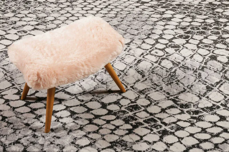 Teppich Grau Silber Kurzflor "Snake" WECONhome