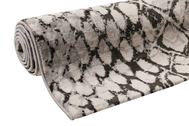 Teppich Grau Silber Kurzflor "Snake" WECONhome