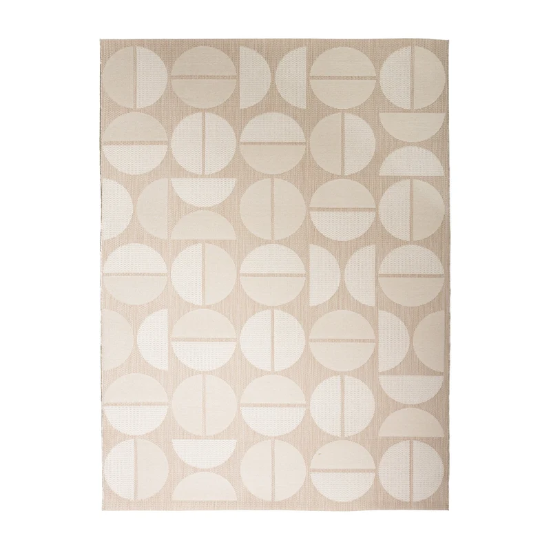 Outdoor Teppich - Capri Circles Beige Creme