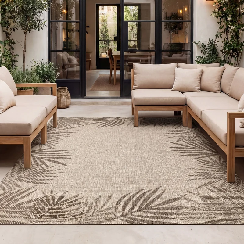 In- & Outdoor Teppich - Tiga Edge Taupe