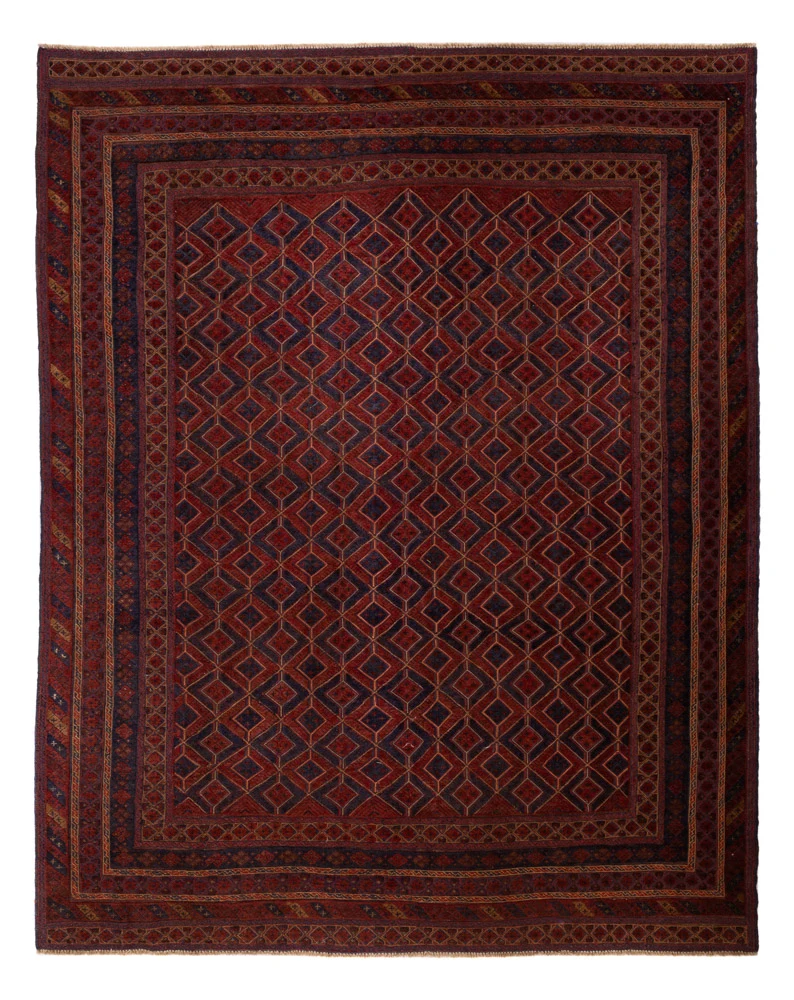Kelim Afghan Teppich 218x273cm - rot