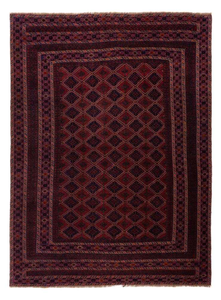Kelim Afghan Teppich 210x284cm - rot