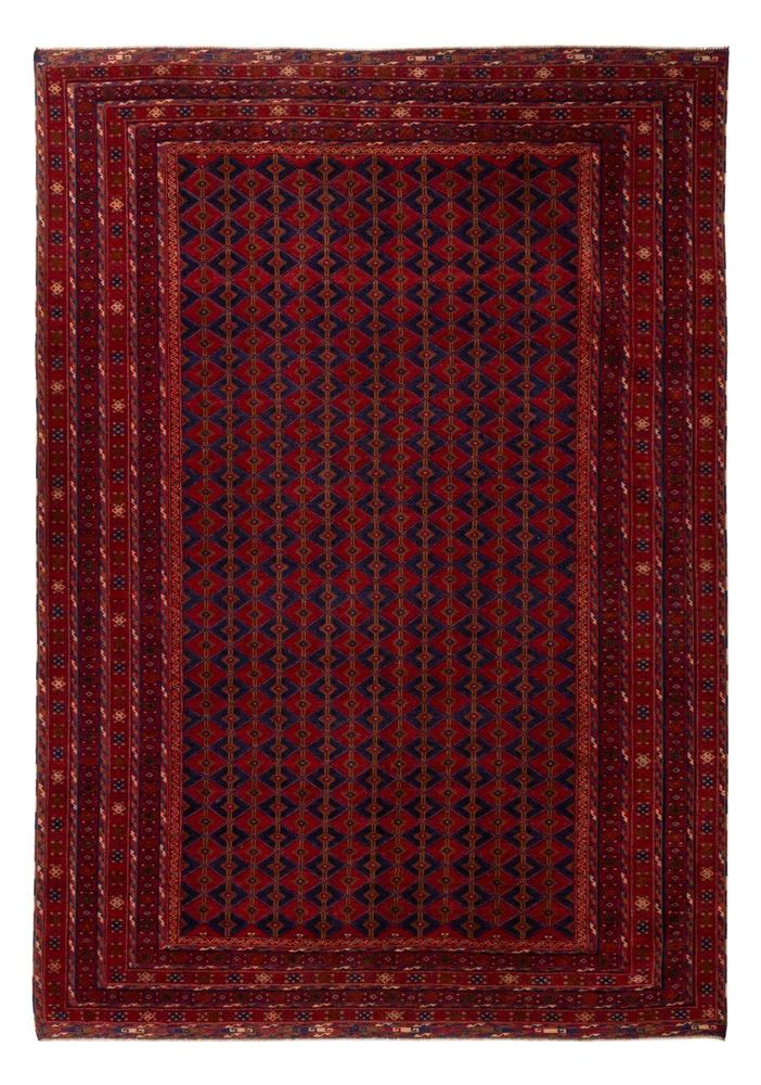 Kelim Afghan Teppich 198x294cm - rot