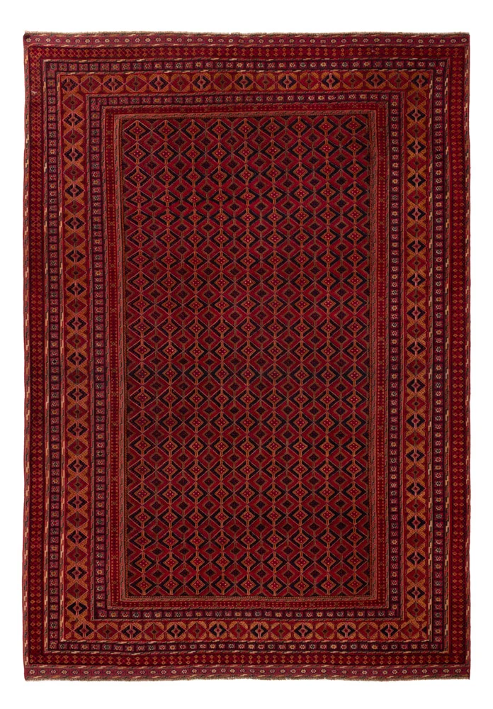 Kelim Afghan Teppich 201x291cm - rot