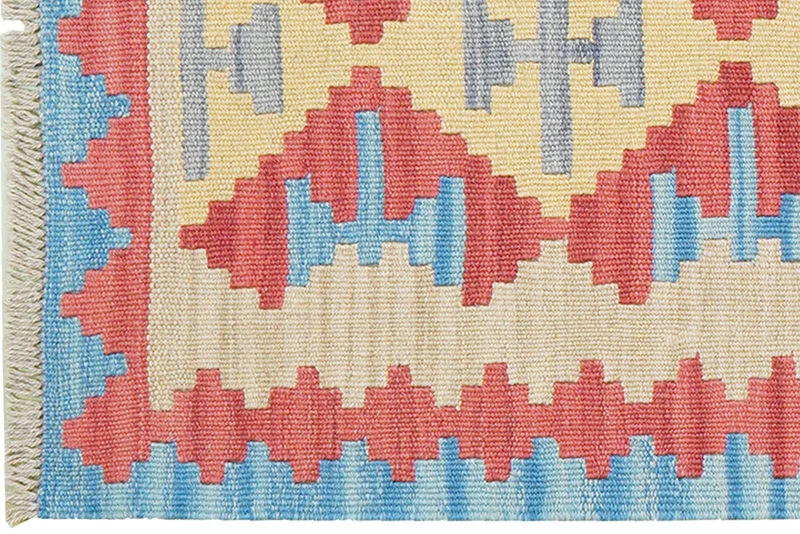 Kelim Gashgai · Handgewebt – Beige, 189x58 cm