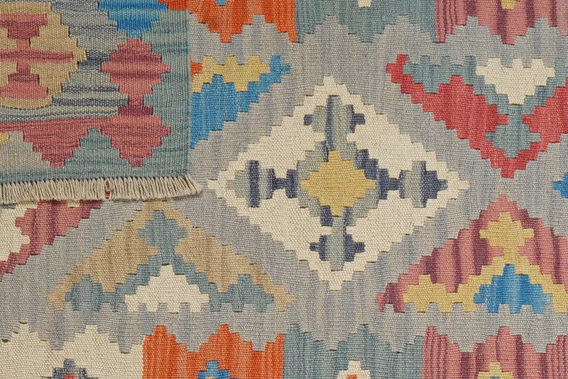 Kelim Gashgai · Handgewebt – Grau, 153x106 cm