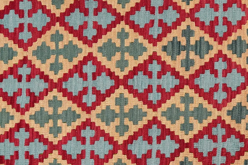 Kelim Gashgai · Handgewebt – Bunt, 194x149 cm