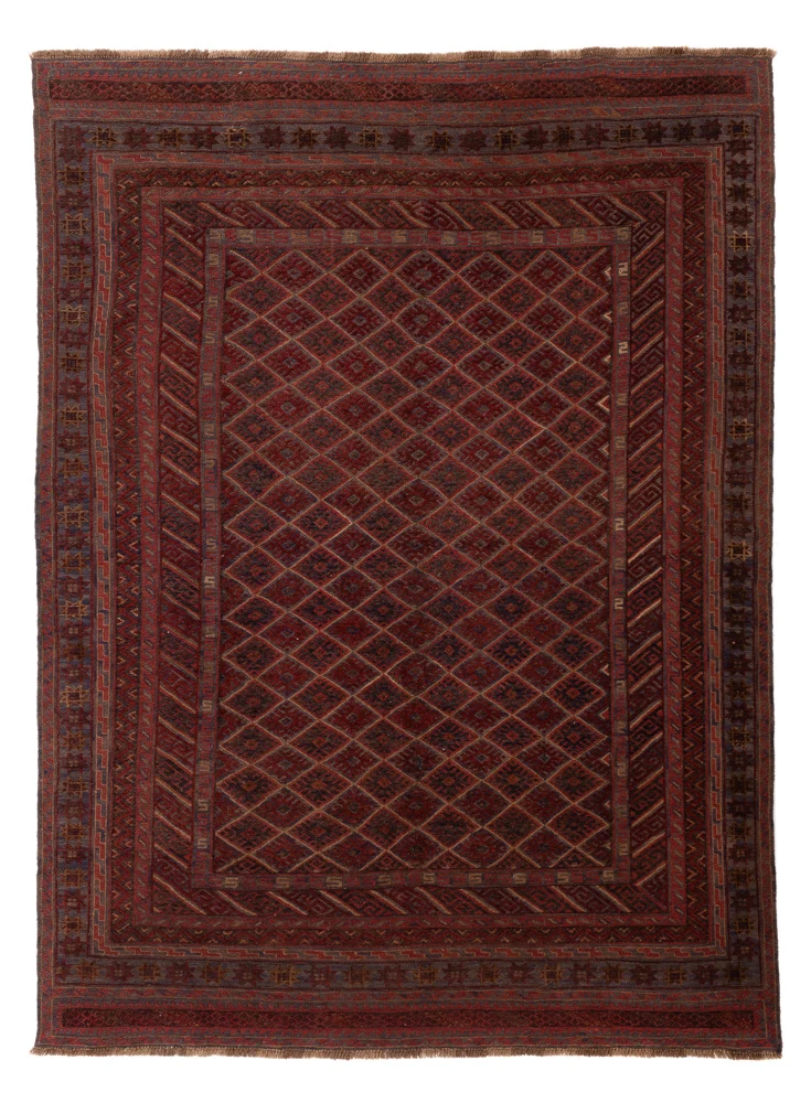 Kelim Afghan Teppich 207x284cm - rot